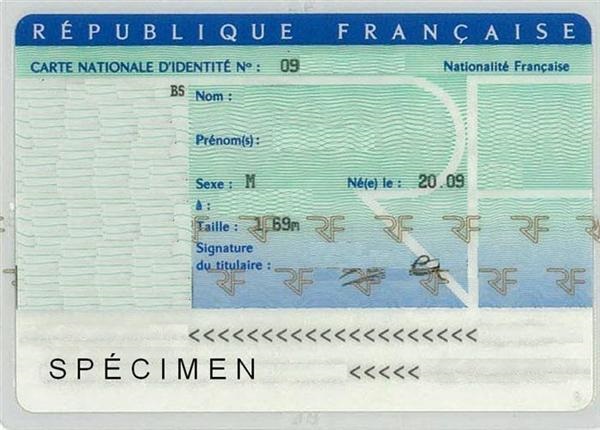 Prix carte identité